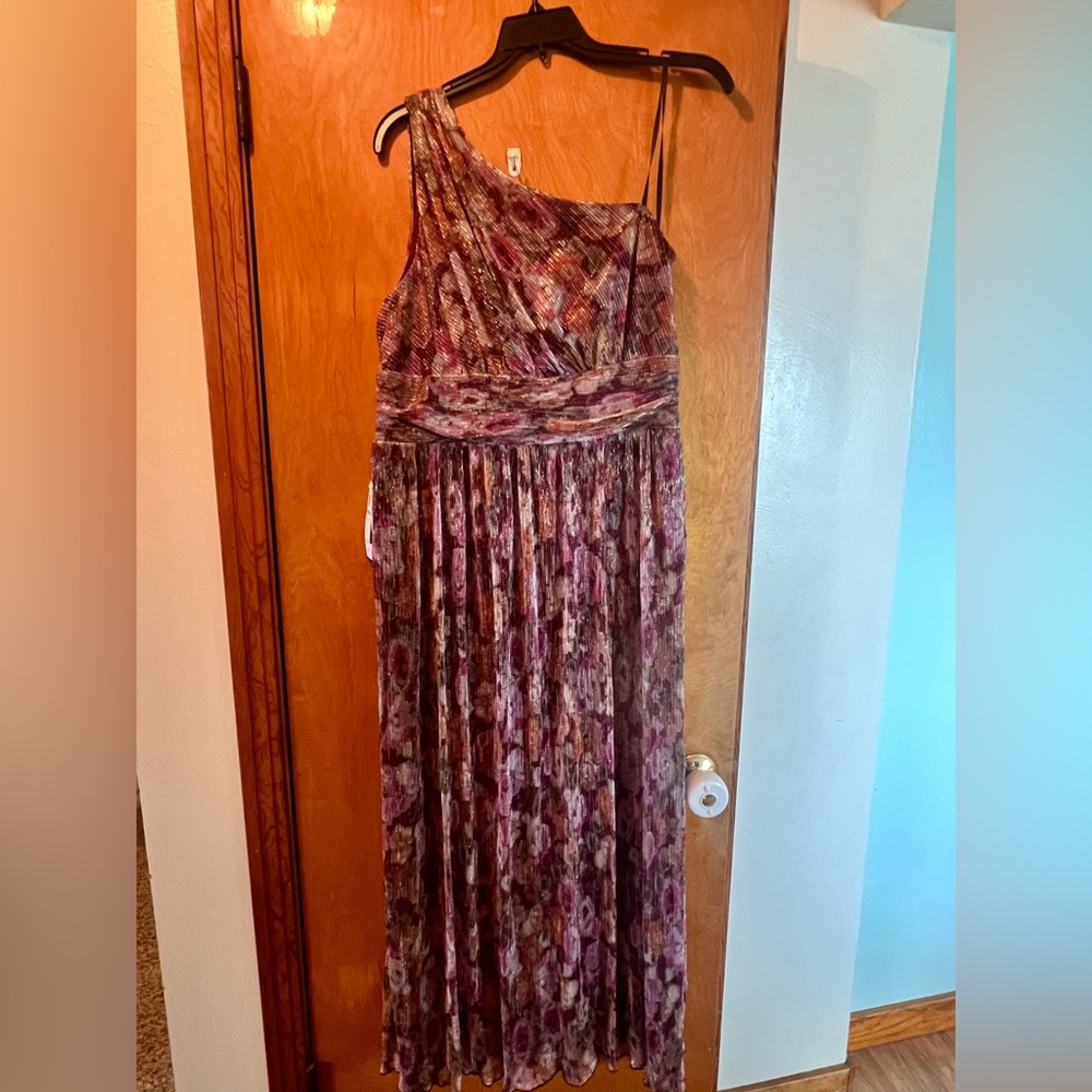 Elegant Floral One-Shoulder Dress